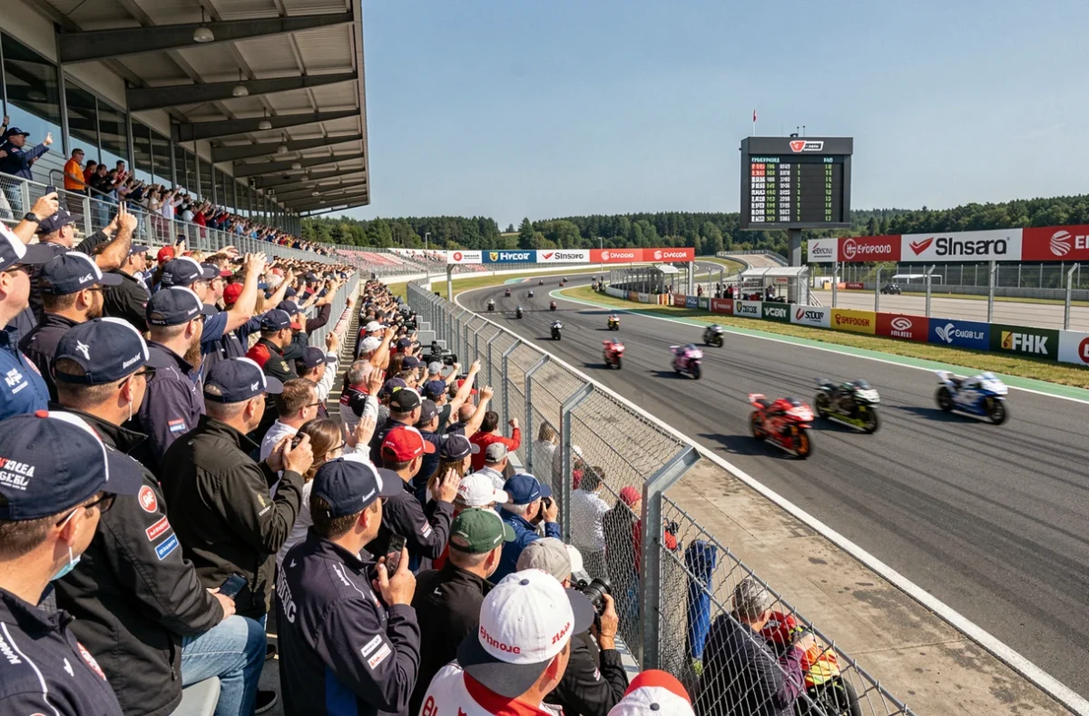 Vue panoramique des tribunes et de la piste lors du Bol d'Or, illustrant l'ambiance des différentes formules spectateurs