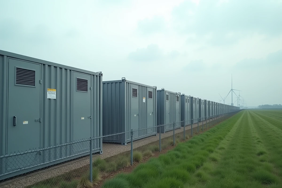 Installation industrielle de stockage d'énergie par batteries en France, infrastructure d'autonomie énergétique